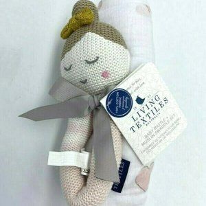 Ballerina Rattle Heart Baby Swaddle Blanket Set